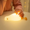 Professional title: ```Rechargeable LED Silicone Duck Night Light with Touch Control for Children's Bedroom```